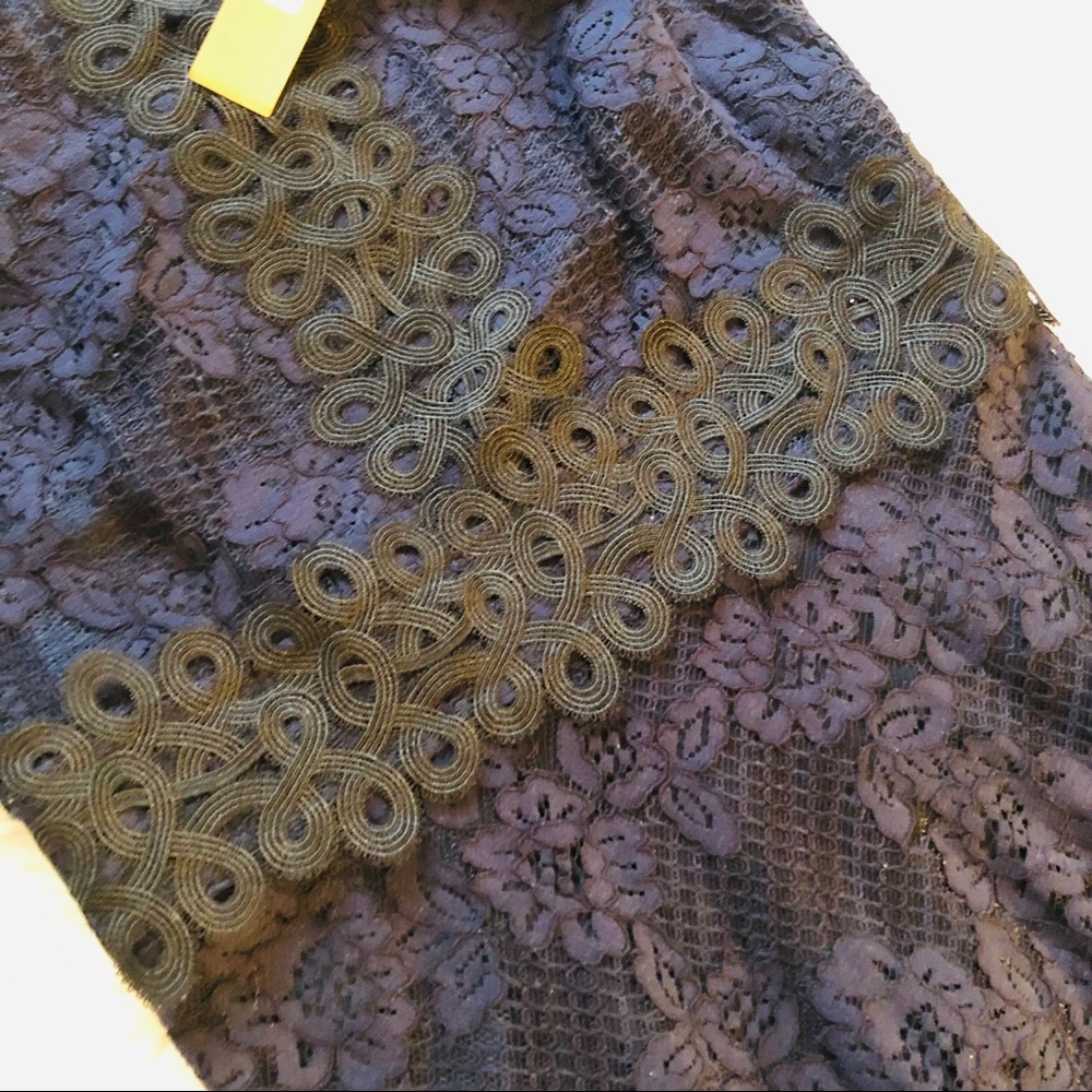 DONNA KARAN Floral Lace Midi Dress Sz 8 - Picture 11 of 15